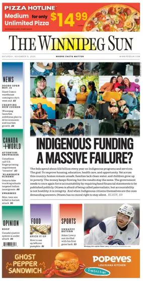 Cover of Winnipeg Sun