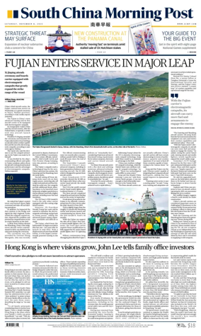 Cover of South China Morning Post