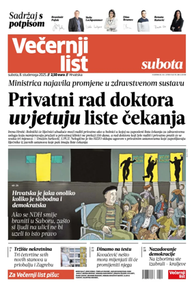 Cover of Vecernji list - Hrvatska