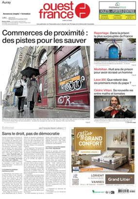 Cover of Ouest France (Auray)