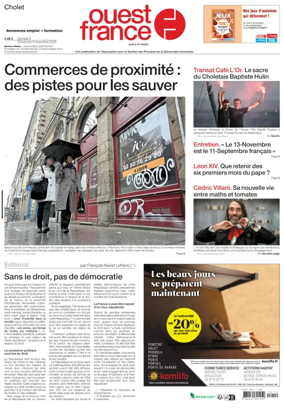 Cover of Ouest France (Cholet)