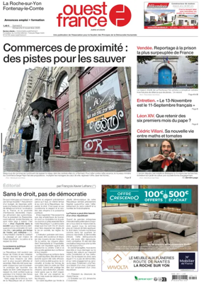 Cover of Ouest France (La Roche-sur-Yon)