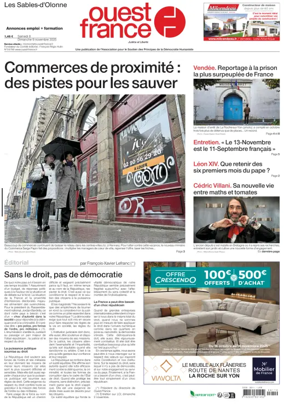 Cover of Ouest France (Les Sables-d'Olonne)