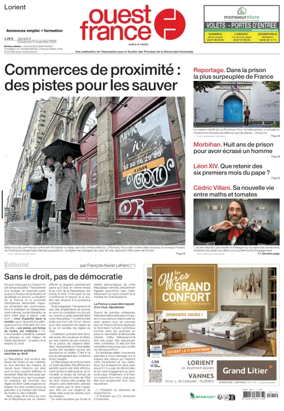 Cover of Ouest France (Lorient)