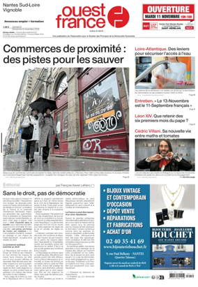 Cover of Ouest France (Nantes / Sud-Loire / Vignoble)