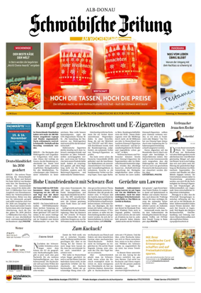 Cover of Schwaebische Zeitung (Alb-Donau)