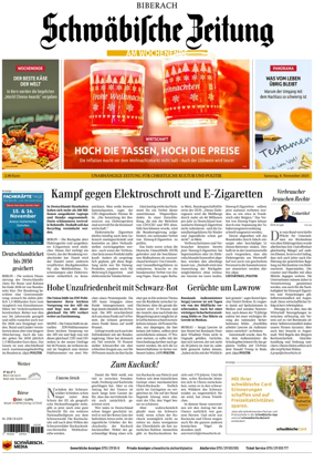 Cover of Schwaebische Zeitung (Biberach)