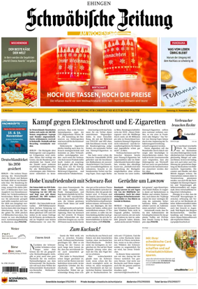 Cover of Schwaebische Zeitung (Ehingen)