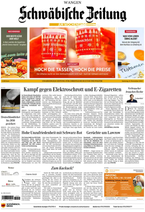 Cover of Schwaebische Zeitung (Wangen)