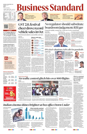 Cover of Business Standard