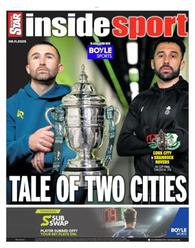 Cover of Irish Daily Star - Inside Sport
