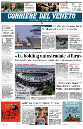 Cover of Corriere del Veneto (Vicenza e Bassano)