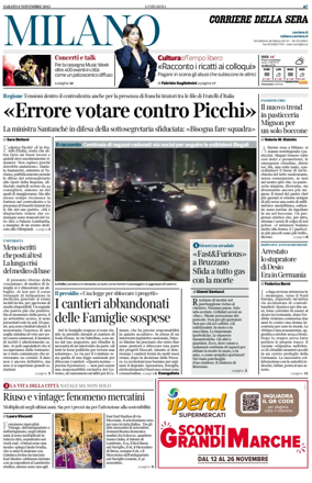 Cover of Corriere della Sera (Milano)