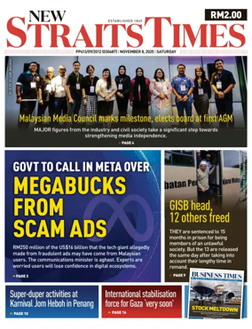 Cover of New Straits Times