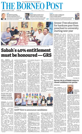 Cover of The Borneo Post (Sabah)