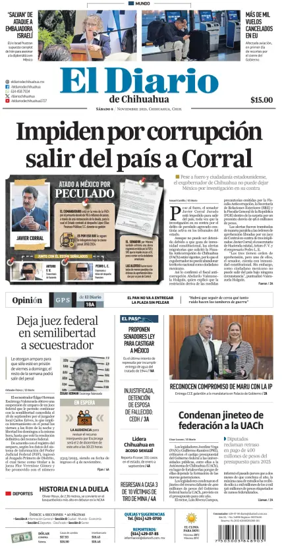 Cover of El Diario de Chihuahua
