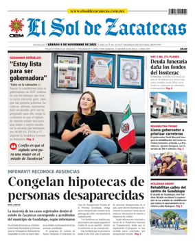 Cover of El Sol de Zacatecas