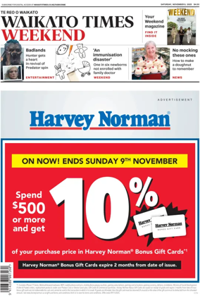 Cover of Waikato Times