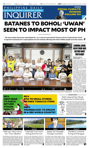 Cover of Philippine Daily Inquirer