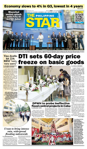 Cover of The Philippine Star