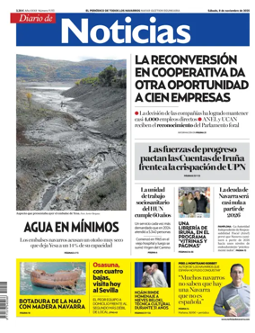 Cover of Diario de Noticias (Spain)