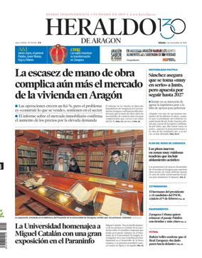 Cover of Heraldo de Aragón