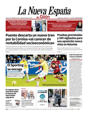 Cover of La Nueva España (Gijón)