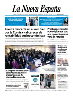 Cover of La Nueva España (Oviedo)