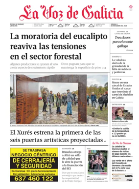 Cover of La Voz de Galicia (Ourense)