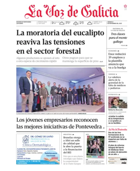 Cover of La Voz de Galicia (Pontevedra)