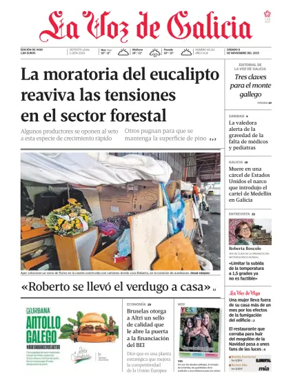 Cover of La Voz de Galicia (Vigo)