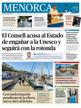 Cover of Menorca Diario Insular