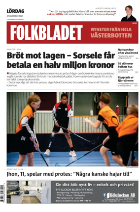 Cover of Folkbladet Västerbotten