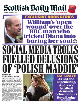 Cover of Scottish Daily Mail