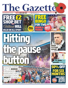 Cover of Teesside Evening Gazette