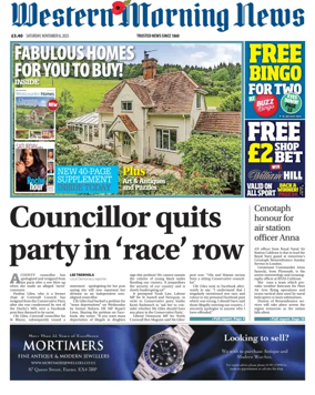 Cover of Western Morning News (Saturday)