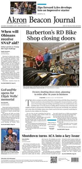 Cover of Akron Beacon Journal