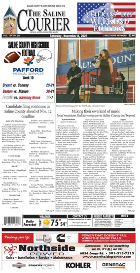 Cover of The Saline Courier Weekend