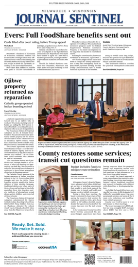 Cover of Milwaukee Journal Sentinel