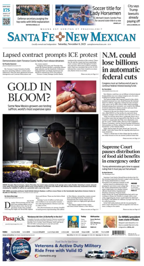 Cover of Santa Fe New Mexican