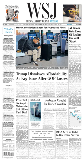Cover of The Wall Street Journal