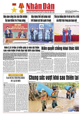 Cover of Nhan Dan newspaper