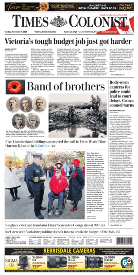 Cover of Times Colonist