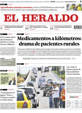 Cover of El Heraldo (Colombia)