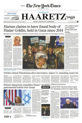 Cover of Haaretz english edition