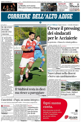 Cover of Corriere dell'Alto Adige