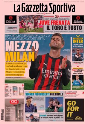 Cover of La Gazzetta dello Sport 