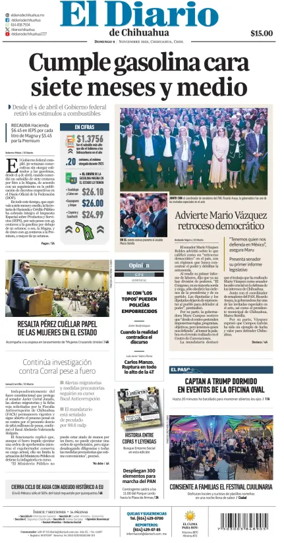 Cover of El Diario de Chihuahua