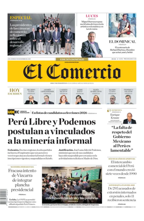 Cover of Diario El Comercio
