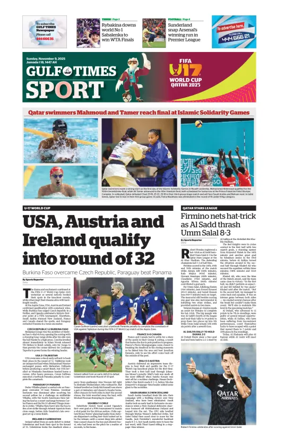 Cover of Gulf Times Sport